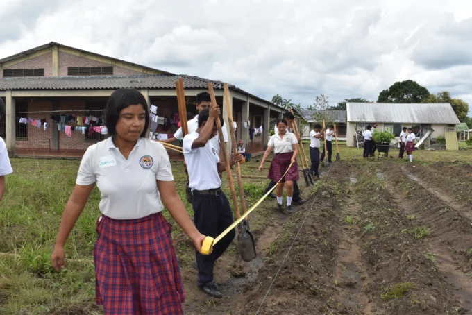 School garden activity with the local community